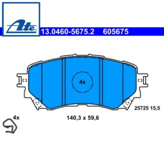 Kočione pločice prednje Mazda 6 2.0 08- ATE