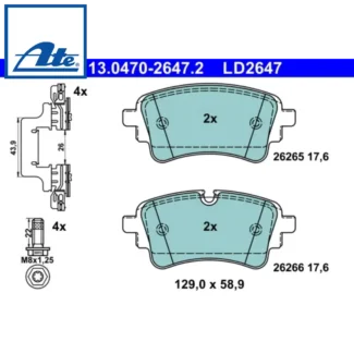Kočione pločice zadnje ceramic Audi A4 A6 A7 15- ATE