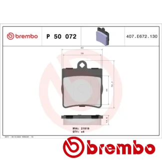 Kočione pločice prednje Mercedes-Benz W202 W210 18-25 T Brembo