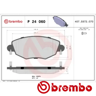 Kočione pločice prednje Ford Mondeo 18 20 25 00- Brembo