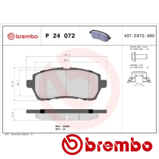 Kočione pločice prednje FORD FIESTA MAZDA 2 1.0-1.6D 07-22 Brembo