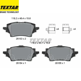 Kočione pločice zadnje Mazda 2 Toyota C-HR 10.16- Textar