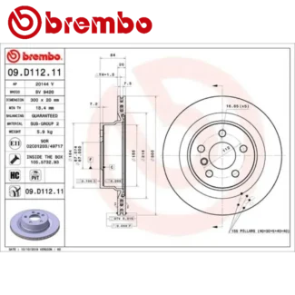 Kočioni diskovi zadnji par 1.6-3.0 BMW 2 G42 G87 3 G20  G26 11-19 BREMBO