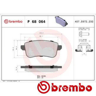 Kočione pločice zadnje MITSUBISHI ASX NISSAN JUKE RENAULT 12-08 Brembo