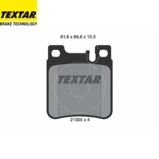 Kočione pločice zadnje Mercedes 124 C T-Model S202 89-11 Textar