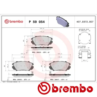 Kočione pločice prednje BENTLEY FLYING SPUR OPEL INSIGNIA A 1.4-6.0 07-08 Brembo