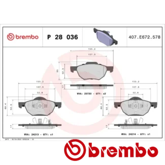 Kočione pločice Honda Accord 2.4 i-VTEC 03-08 Brembo
