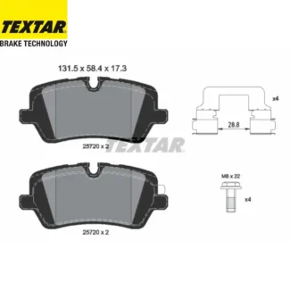Kočione pločice zadnje Land Rover Defender Discovery V Porsche 918 12-20 Textar