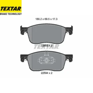 Kočione pločice prednje Citroen Jumpy III Opel Vivaro C 16-19 Textar