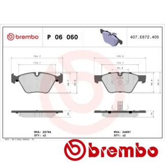 Kočione pločice prednje BMW 5 F10 F11 1.6-3.0D 06-17 Brembo