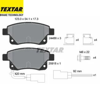 Kočione pločice zadnje Ford Transit Transit Tourneo 2.2D 04.06-12.14 Textar