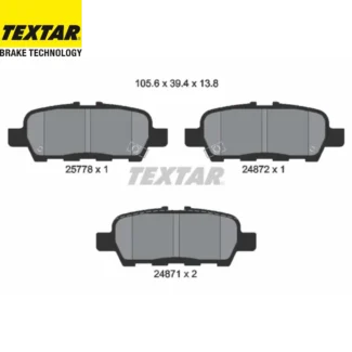 Kočione pločice zadnje Infiniti EX Q50 Q60 09-14 Textar