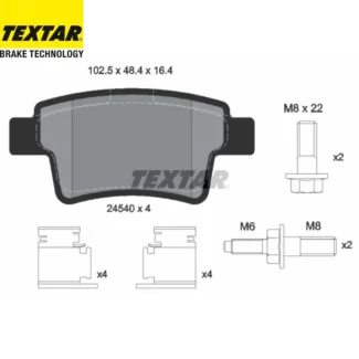 Kočione pločice zadnje Citroen C4 Grand Picasso Peugeot 408 06- Textar