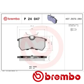 Kočione pločice prednje FORD FOCUS 1.8 TDCi 98-15 Brembo