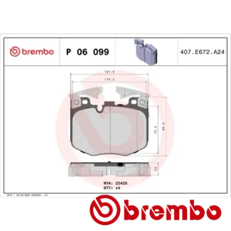 Kočione pločice prednje BMW 2 3 4 1.6-Electric 07-15 Brembo