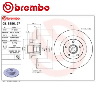 Kočioni diskovi zadnji par RENAULT LAGUNA 09-19 BREMBO