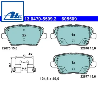 Kočione pločice zadnje ceramic Hyundai i30 Kia Ceed 11.16- ATE