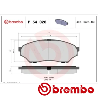 Kočione pločice prednje Mitsubishi Pajero Pinin 18 GDI 00-06 Brembo