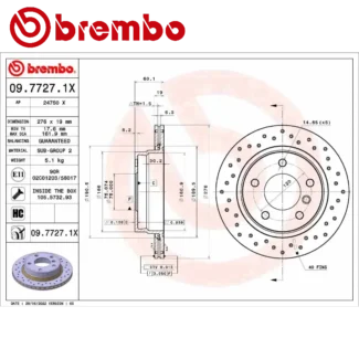 Kočioni diskovi zadnji par BMW 3 E36 E46 1.6-2.8 93-07 BREMBO