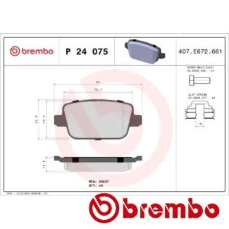 Kočione pločice zadnje FORD FOCUS 1.6-2.5 10-15 Brembo