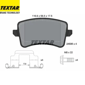 Kočione pločice zadnje Audi A4 A5 Q5 07-17 Textar