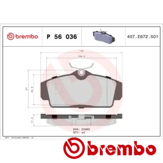 Kočione pločice prednje NISSAN ALMERA Primera 1.5 DCI 00-06 Brembo