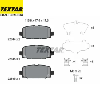 Kočione pločice zadnje Jeep Compass 1.4-2.4 17- Textar