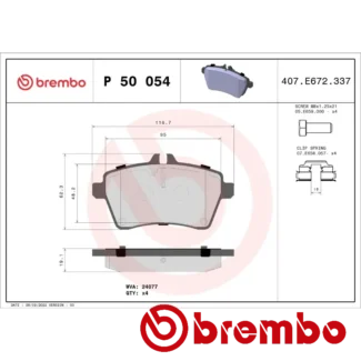 Kočione pločice prednje MERCEDES-Benz A-Klasse W169 04- Brembo