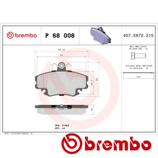 Kočione pločice prednje RENAULT 19 16V 88-96 Brembo