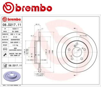 Kočioni diskovi zadnji par 2.0 HONDA CIVIC IX 08-16 BREMBO