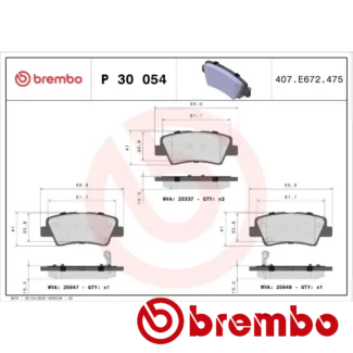 Kočione pločice zadnje HYUNDAI GRANDEUR KIA OPTIMA SSANGYONG TIVOLI 1.6-3.3 04-05 Brembo