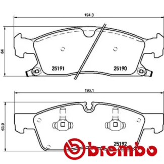 Kočione pločice prednje DODGE DURANGO JEEP GRAND CHEROKEE 3.0D 11-20 Brembo