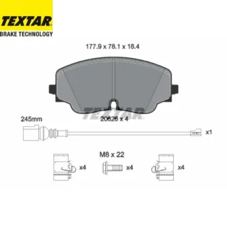 Kočione pločice prednje Audi A3 VW Arteon 19- Textar