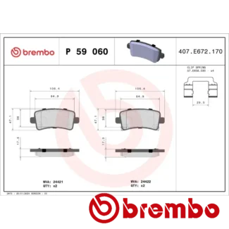 Kočione pločice zadnje Chevrolet Malibu Opel Insignia A Saab 9-5 1.4-2.8 Brembo 07-08