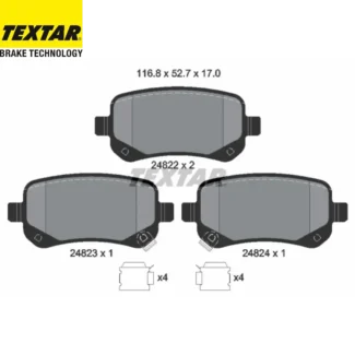 Kočione pločice zadnje Chrysler Grand Voyager V Dodge Journey 07-14 Textar