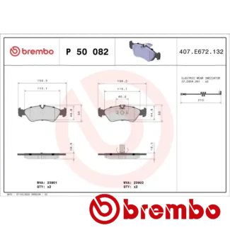 Kočione pločice zadnje MERCEDES SPRINTER 2-T 2.0 04-06 Brembo