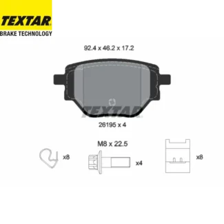 Kočione pločice zadnje Citroen C4 X Opel Corsa F Peugeot 2008 19-23 Textar
