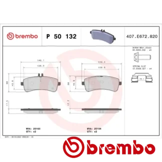 Kočione pločice zadnje MERCEDES AMG GT 3.0H 01.12- Brembo