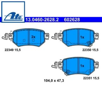 Kočione pločice zadnje Mazda 6 2.0 08- ATE