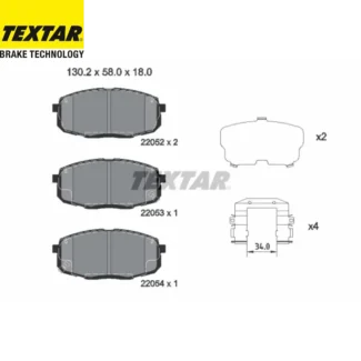Kočione pločice prednje Hyundai Creta Kona 1.0-2.0 16- Textar