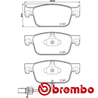 Kočione pločice prednje AUDI A4 ALLROAD A4 B9 A5 1.4-3.0DH 05-15 Brembo