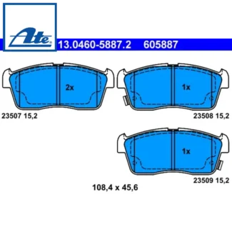 Kočione pločice prednje Subaru Justy 03.00- ATE