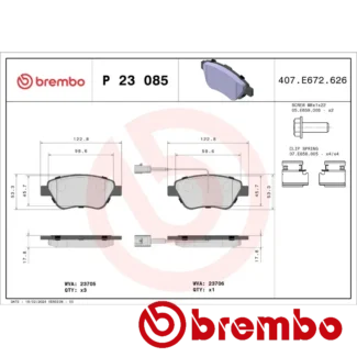 Kočione pločice prednje Fiat Stilo 12 16V 04-07 Brembo