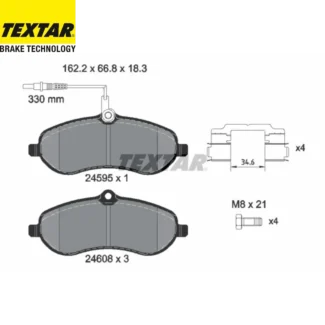 Kočione pločice prednje Citroen Jumpy II Fiat Scudo Peugeot Expert 06-16 Textar