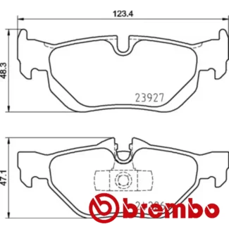 Kočione pločice zadnje BMW 1 E81 E87 E88 2.0 2.0D 3.0 09.05-12.13 Brembo