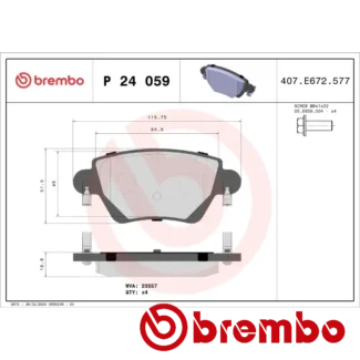 Kočione pločice prednje Ford Mondeo 18 20 25 00- Renault Kangoo 16 16V Brembo