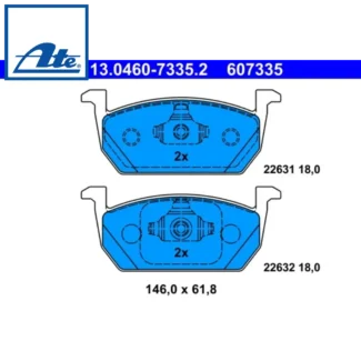 Kočione pločice prednje Audi A1 Seat Arona Skoda Fabia 12- ATE