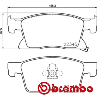 Kočione pločice prednje OPEL ASTRA K 1.0-1.6D 06.15- Brembo