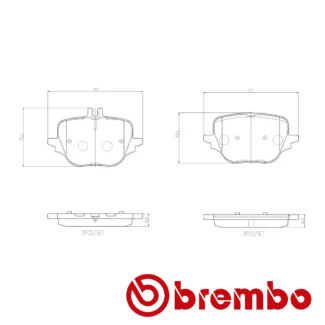 Kočione pločice zadnje MERCEDES C W206 E W214 GLC C254 1.5H 09-20 Brembo