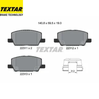 Kočione pločice prednje Opel Insignia B Mokka 14-20 Textar